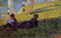 Seurat, Georges - La Grande Jatte, Seated Man, Reclining Woman